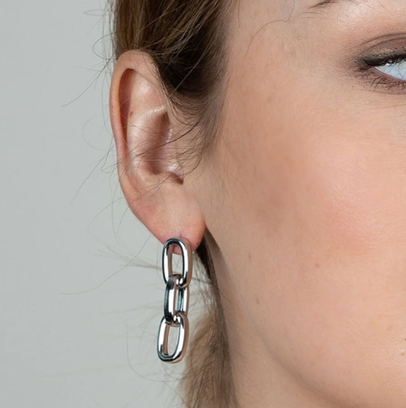 Uncommon James By Kristen Cavallari Silver Chain Earrings - Silver - Picture 2 of 7